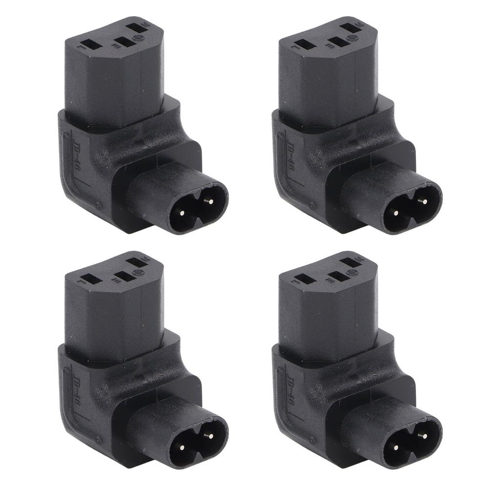 IEC320 C8 To C13 Power Adapter Male To Female 90 Degree Power Socket Adapter for Printer Scanner