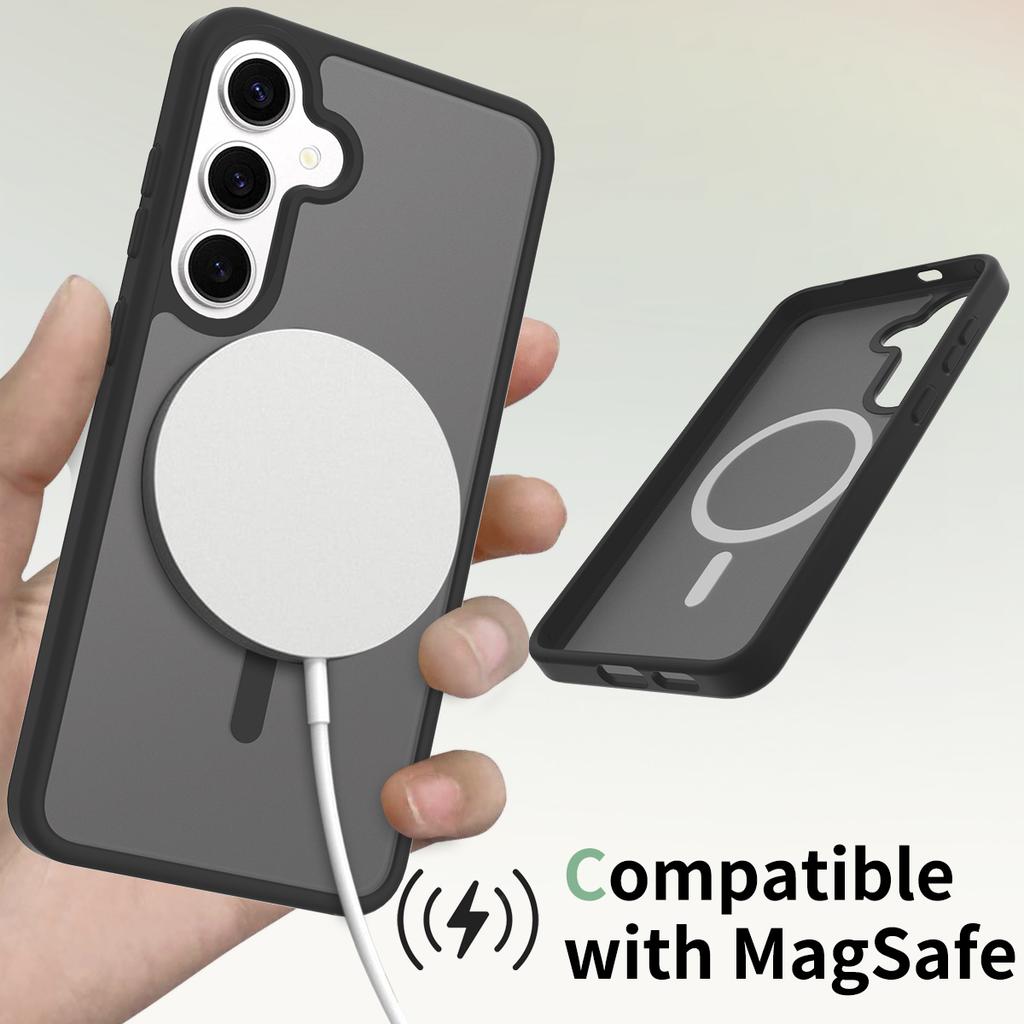 Чехол для телефона с защитой от отпечатков пальцев для Magsafe Mag Safe Samsung S26 Ultra S25 Plus S24 Fe S23 S22 A15 A16 A17 A26 A35 A36 A56 A37 A55 A57 Матовый чехол для телефона