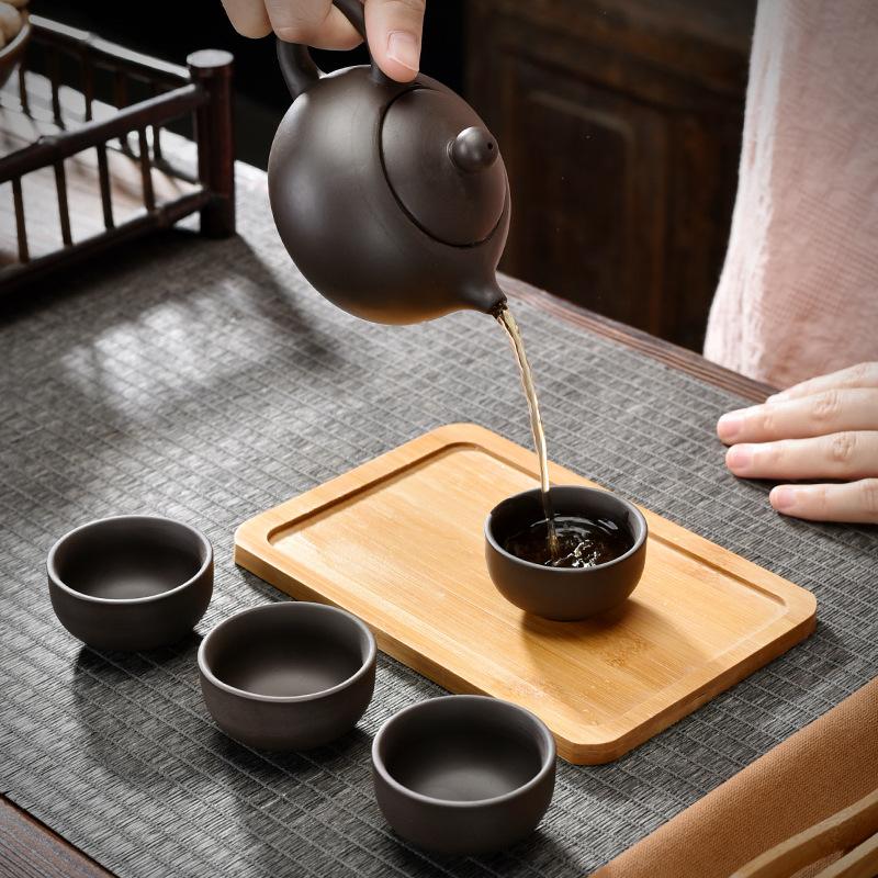 Дорожный чайный набор из фиолетового песка, чайный набор Кунг-фу, чашка Куайкэ, чайница, сувенир, подарок для мероприятия