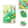 Разноцветная обучающая игрушка-пазл с динозаврами для младенцев, развивающая мелкую моторику