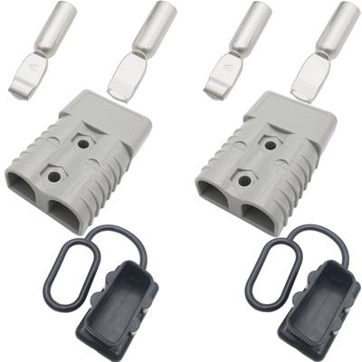 Разъем 175А 600В, Быстроразъемный разъем, Подходит для провода 1/0-2 AWG, Для автомобиля, лодки, каравана, кемпера (Серый)