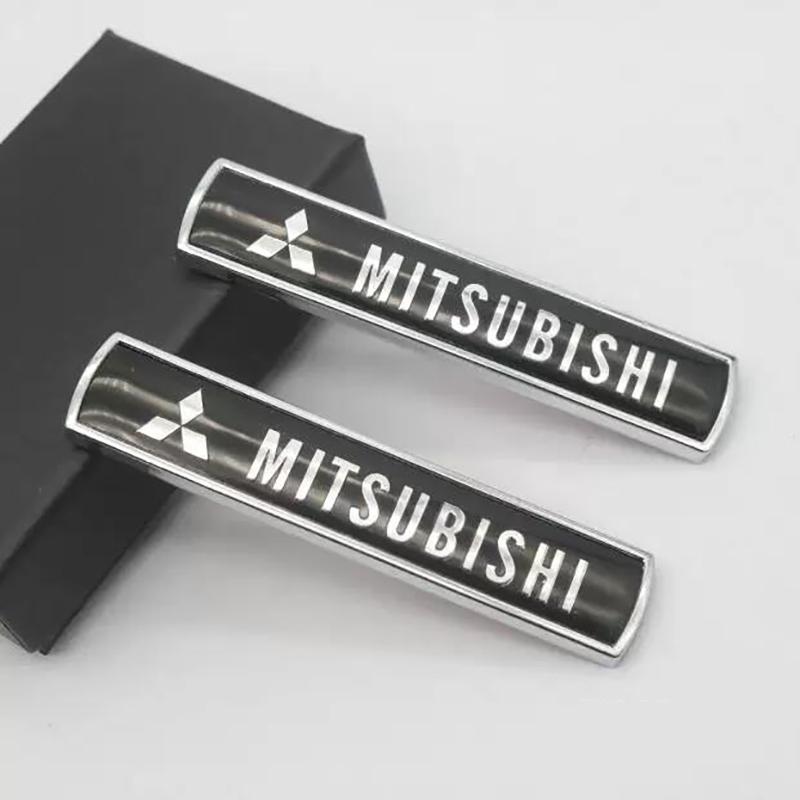 Car Metal Side Door Fender Body Logo Trunk Emblems Decals Sticker For Mitsubishi Badge Decoration Parts Auto Accessories