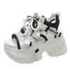 New High Platform Sandals Woman Summer Mesh Chunky Sneakers Female Wedges Slippers For Women Peep Toe Sandalia Feminina 8.5CM