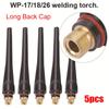 5 шт. Горячая распродажа Аргонодуговая сварка TIG Расходные материалы Длинный задний колпачок WP17/18/26 57Y02 Сварочная горелка