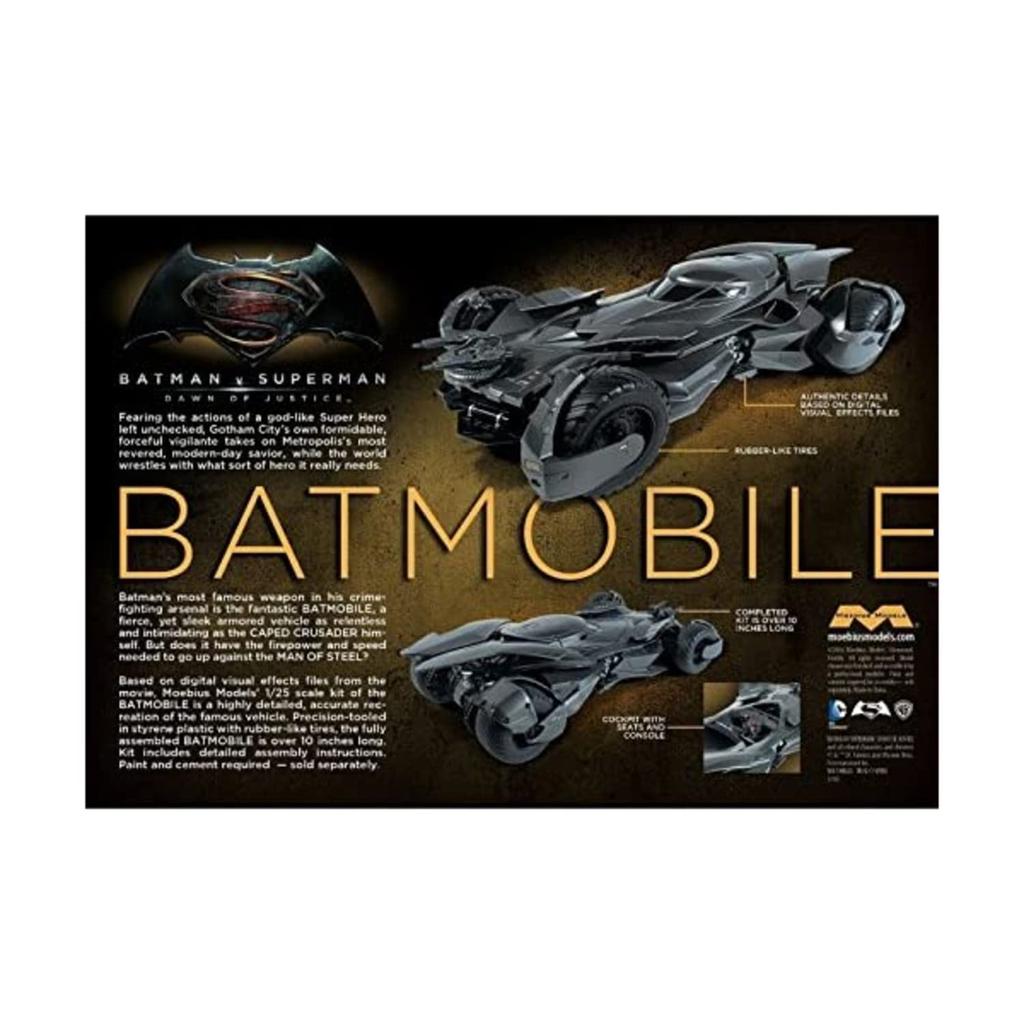 Модель Mobius Batman vs Superman Dawn of Justice Бэтмобиль Пластиковая модель MOE964 1/25