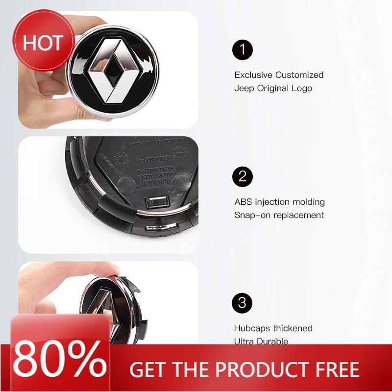 2026 Hot For Renault Hub Caps For Renault Clio Captur Trafic Scenic 2 Megane 2 3 4 Kadjarle 4Pcs Car Wheel Hub Cover Rim Center