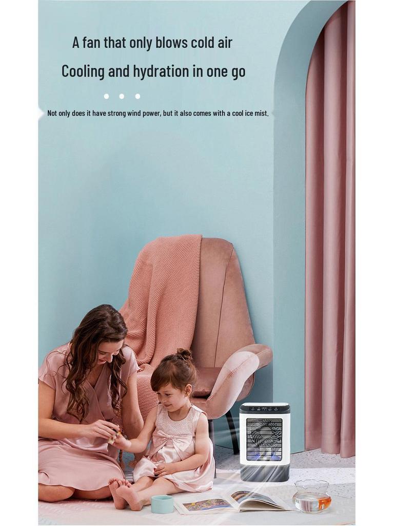 Rechargeable Ultrasonic Humidifier & Silent Desktop Air Cooler Fan