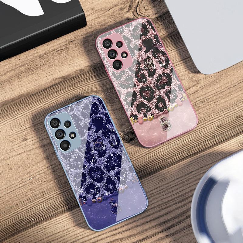 Чехол-тыква с леопардовым узором для Samsung Galaxy S10 4G S20 11E 30 S21 22 S24 Fe Pro S23 S25 Ultra 5G S9 Чехол для телефона из закаленного стекла