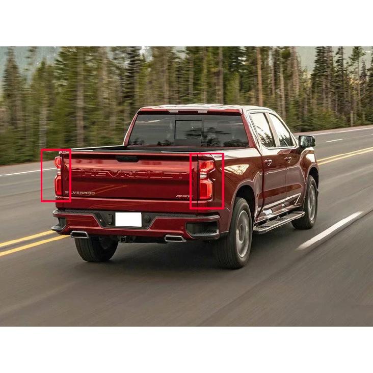 For Chevrolet Silverado Car Accessories ABS Chrome Tail Light Rear Back Frame Lamp Cover Trim molding