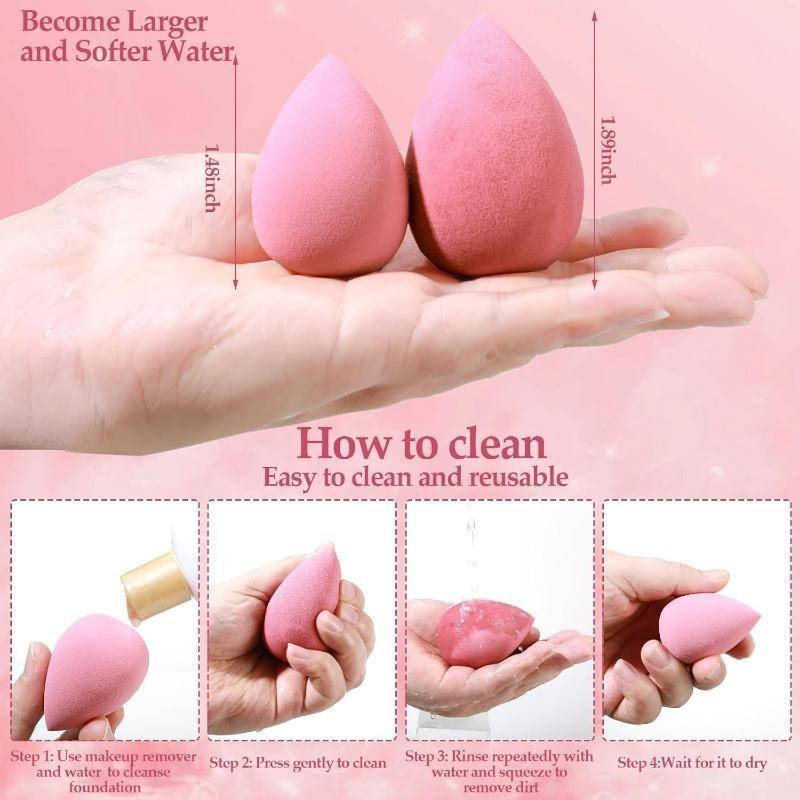 Beauty Egg Set Mini Треугольный пальчиковый пудреница Flocked Рассыпчатая пудра Воздушный кушон Макияж Яйцо Спонж Темпера Макияж Яйцо
