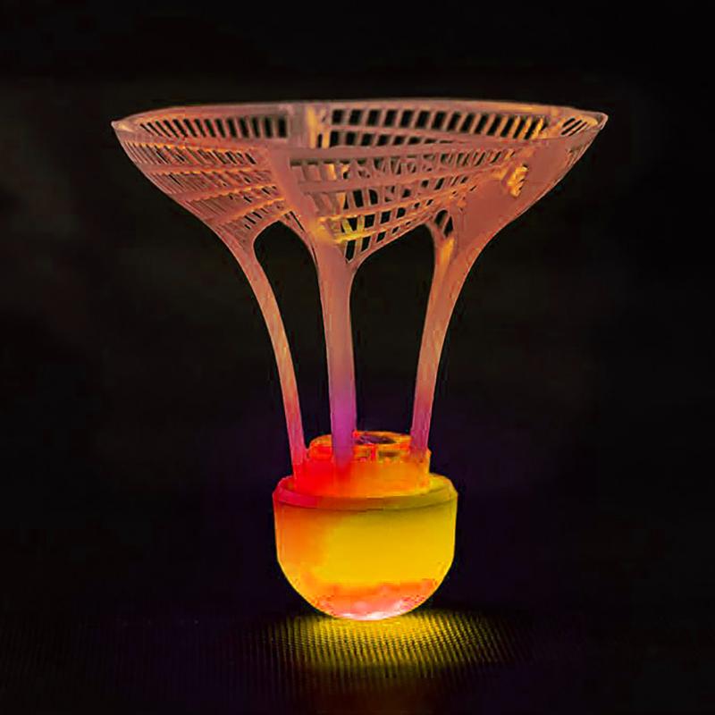 1 шт. Светящиеся в темноте ветрозащитные светящиеся воланы для бадминтона Суперпрочные пластиковые нейлоновые со светодиодами