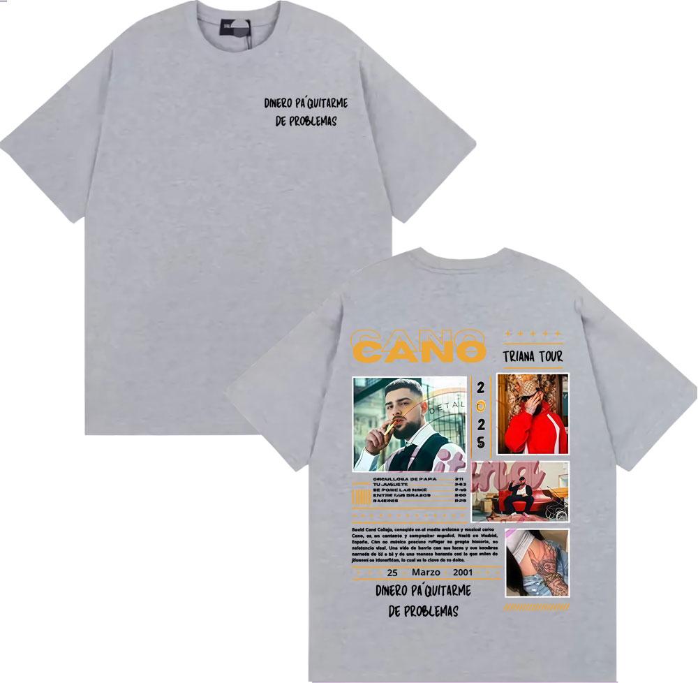 Rapper Cano Triana Tour Album 2025 Print Tee Shirt Unisex Casual Cotton Short Sleeve Tshirt Male Summer Tops High Quality T Shirt