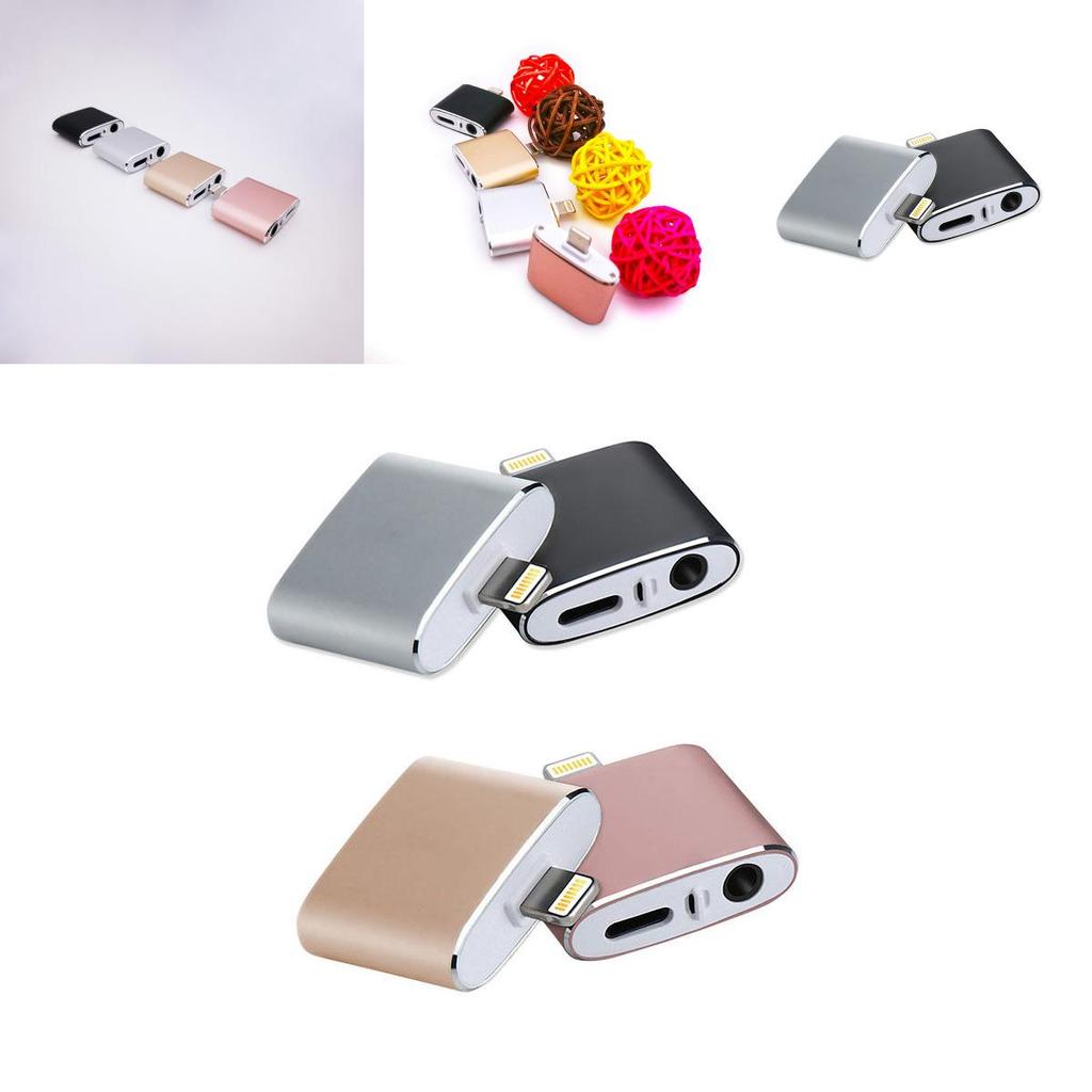 Адаптер-зарядный кабель 2-в-1 для iPhone X, Xs Max, 8, 7 Plus, к аудио-наушникам