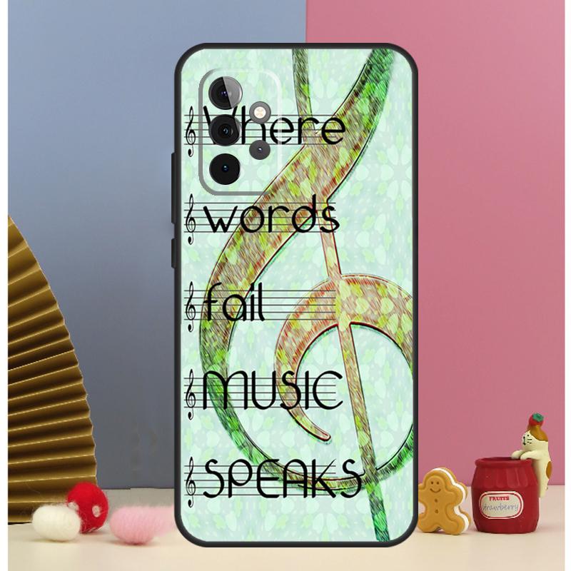Music Note Musical Treble Clef Case For Samsung Galaxy A55 A35 A15 A36 A56 A26 A16 A06 A13 A33 A53 A34 A54 A12 A32 A52 A17