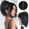Synthetic Claw Clip Short Messy Bun Hair Extensions Straight Fluffy Hair Bun Natural Hairpiece Wig For Women Daily Use