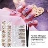 1 комплект, стеклянные стразы для ногтей разных размеров, плоская задняя часть, AB, хрустальные драгоценные камни, карандаш, ручка, 3D украшения для DIY