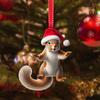 2D Christmas Squirrel Pendant Cartoon Decorative Christmas Tree Pendant Xmas Dolphin Pendant Hedgehog/Sheep Acrylic Flat Pendant