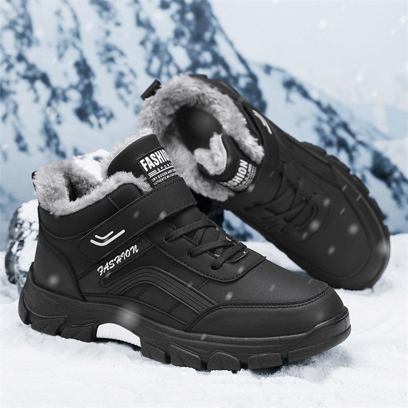 Ботинки мужские для активного отдыха Мужская обувь Мужские зимние ботинки Походные ботинки Ботинки из мягкого плюша теплые Мужская рабочая хлопковая обувь Обувь большого размера 48