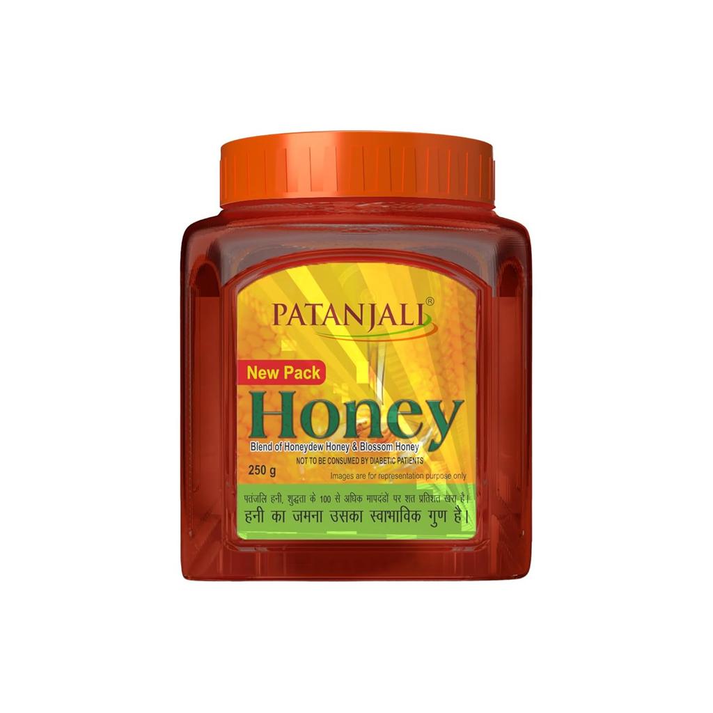 Patanjali Honey Pure Natural Shahed 250g Pack Of 1 | Premium Sweetener For Cooking & Skin Care