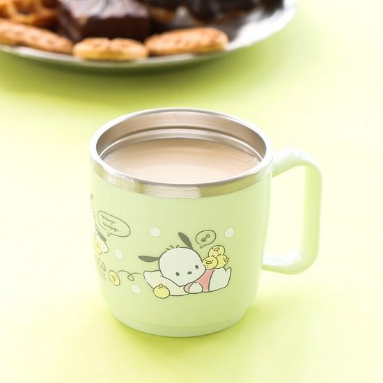 Lilpang Sanrio Pochaco Curly Dishwasher Stainless Steel Cup S, Mixed Colors, 1 Piece, a Popular Character In Korea
