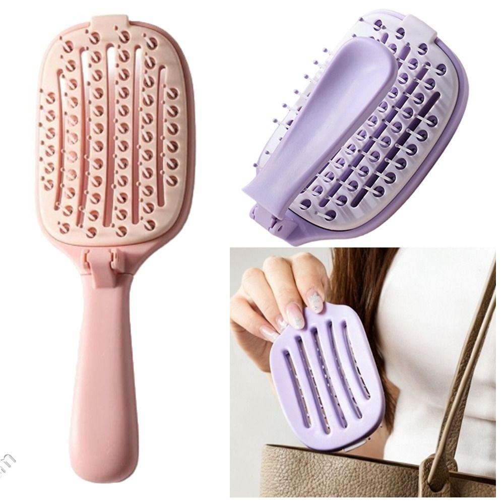 Purple Color Anti-Static Massage Comb Portable Salon Hair Massage Scalp Comb New Air Cushion Comb