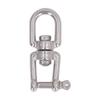 Double Jaw Shackle Professional Heavy Duty 304 Stainless Steel Rolling Shackle Device for Swing Climbing Rope 5mm 0.20in