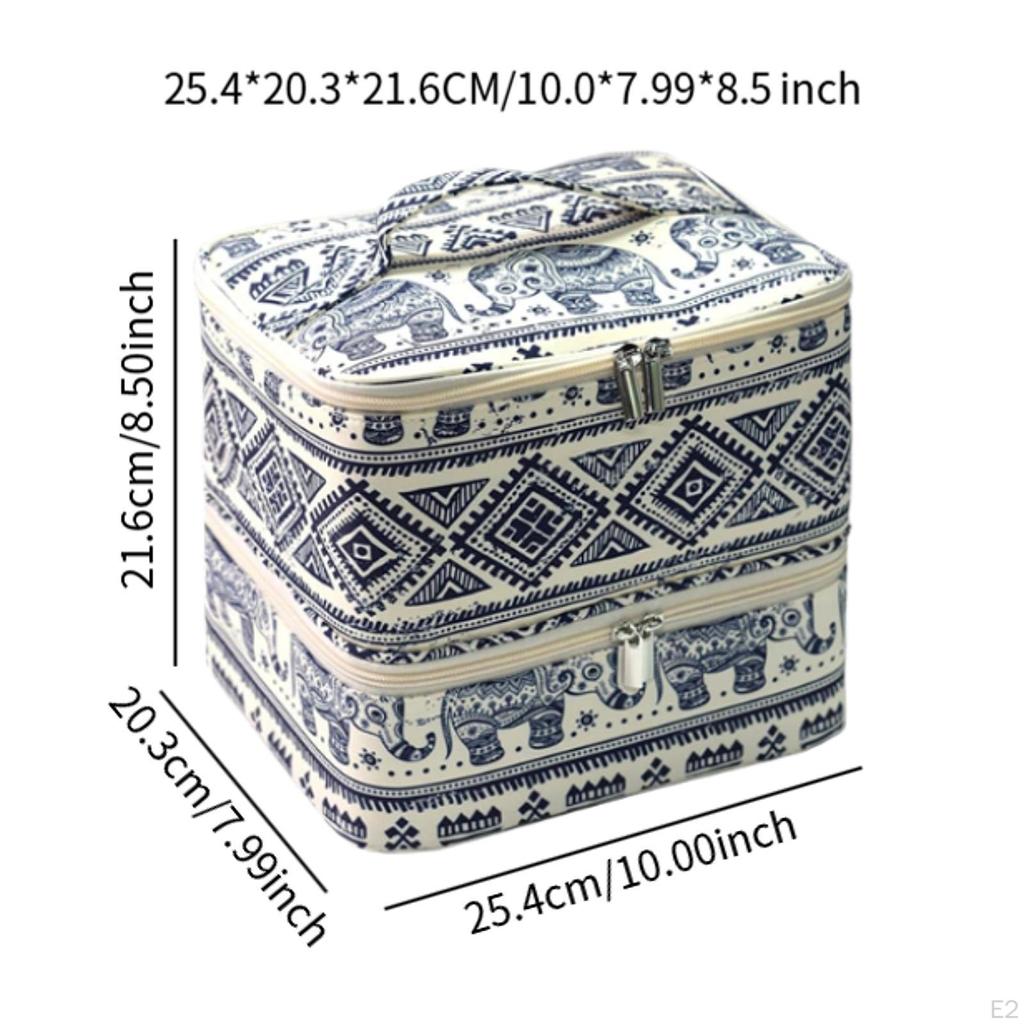 Футляр для лака для ногтей, дорожная сумка для хранения, переносная, вмещает 30 флаконов, двухслойная, для