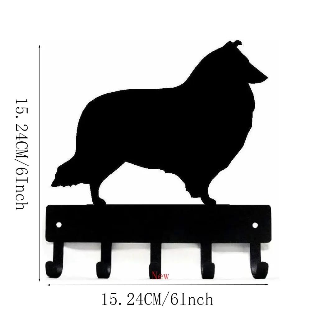 Акция Шелти Шетландская овчарка #02 Брелки для ключей и держатель для ключей для собак Маленький 6-дюймовый декор для дома Perchero Artwork