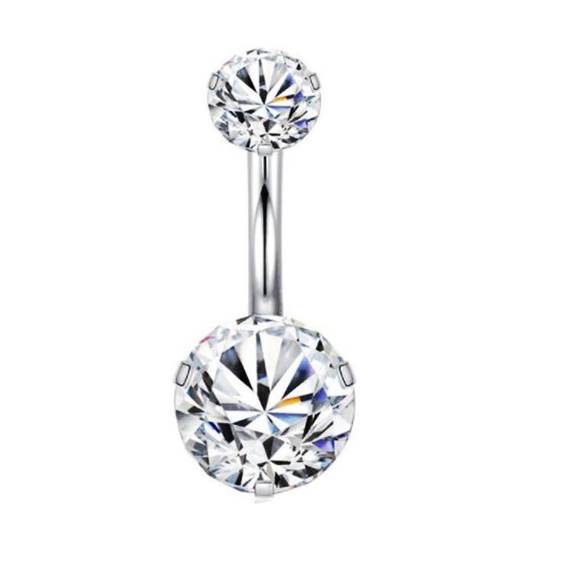 Кольцо для пупка с цирконием из нержавеющей стали — европейский и американский стиль