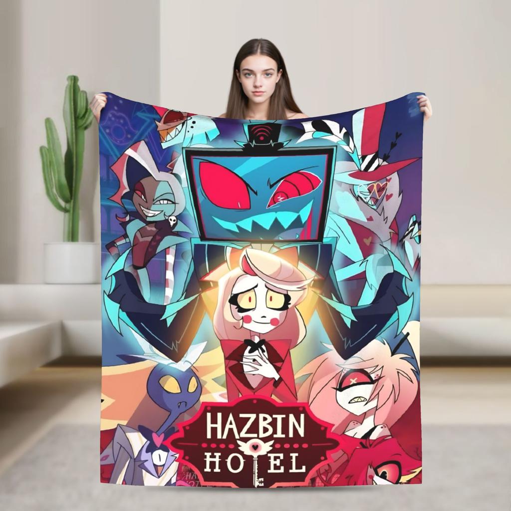 Мягкий Теплый Плед Путешествие в Самолете VOX H-Hazbin Hotel Аластор Игровой Плед Фланелевое Покрывало Для Дивана Кровати Дивана Покрывало