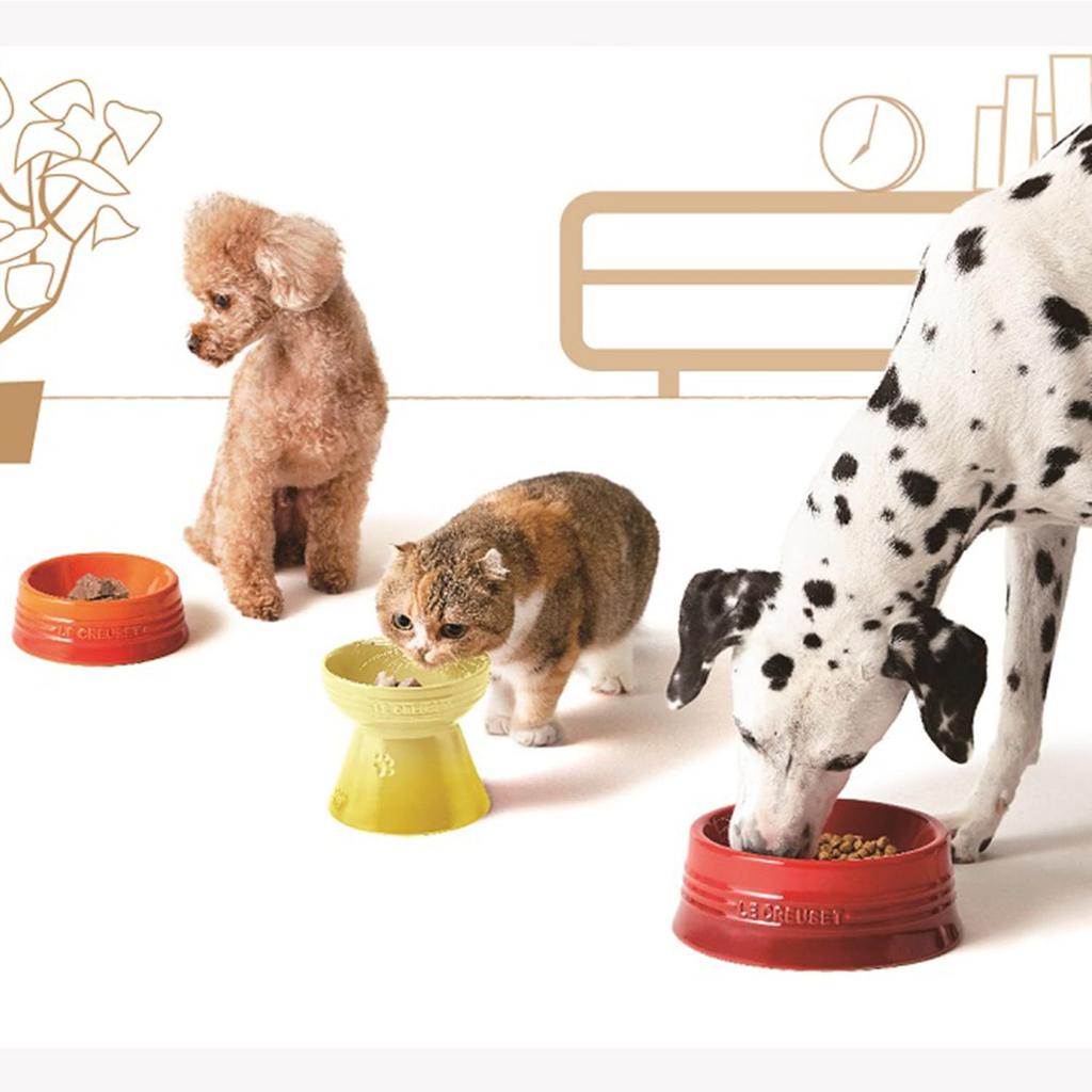 Миска для домашних животных Le Creuset Pet Bowl белая для собак и кошек устойчивая к пятнам, безопасная для использования в микроволновой печи, японская (M) [Авторизованный продукт]