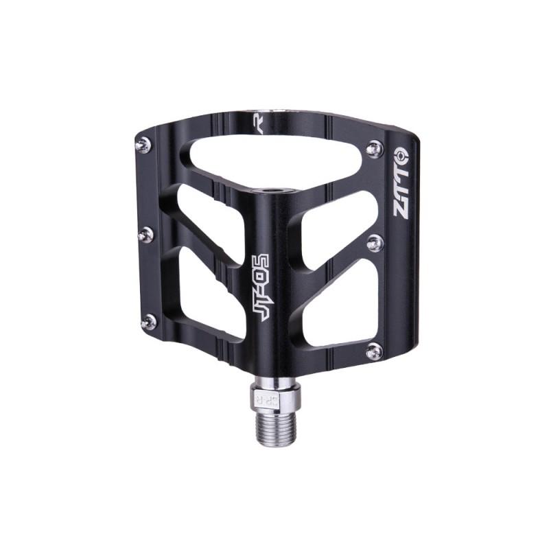 Aluminum Alloy Mountain Bike Pedals With DU Bushing Bearings JT05 Black