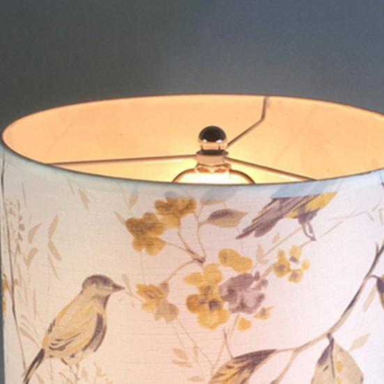 Drum Lampshade Floral Printed Lamp Shade Linen Handcrafted Rustic Lamp Shade for Table Lamps Floor Lamps Farmhouse Decoration