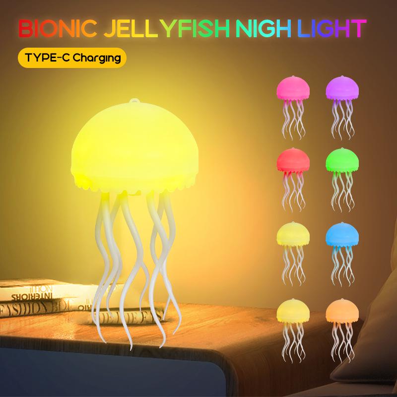 Smart Jellyfish Night Light: Colorful White Noise Sleep Aid and Hanging Atmosphere Lamp