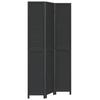 VidaXL Room Divider 3 Panels, Room Separator, Privacy Screen, Living Room Bedroom Screen, Black Wood 358848