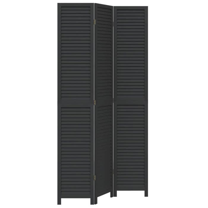VidaXL Room Divider 3 Panels, Room Separator, Privacy Screen, Living Room Bedroom Screen, Black Wood 358848