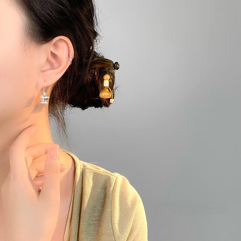 Элегантный ушной крючок «Лилия долины» для женщин, легкие роскошные новые китайские серьги-гвоздики