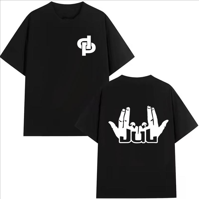Rapper Jul DOR ET DE PLATINE Tshirt Unisex Women Clothing Fashion Hip Hop YK Shirt Vintage High Quality Cotton Short Sleeve Tops