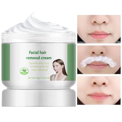 Крем для депиляции губ Aloevera Essences универсальный для всего тела, бережное удаление волос усов, подмышек и ног 50г