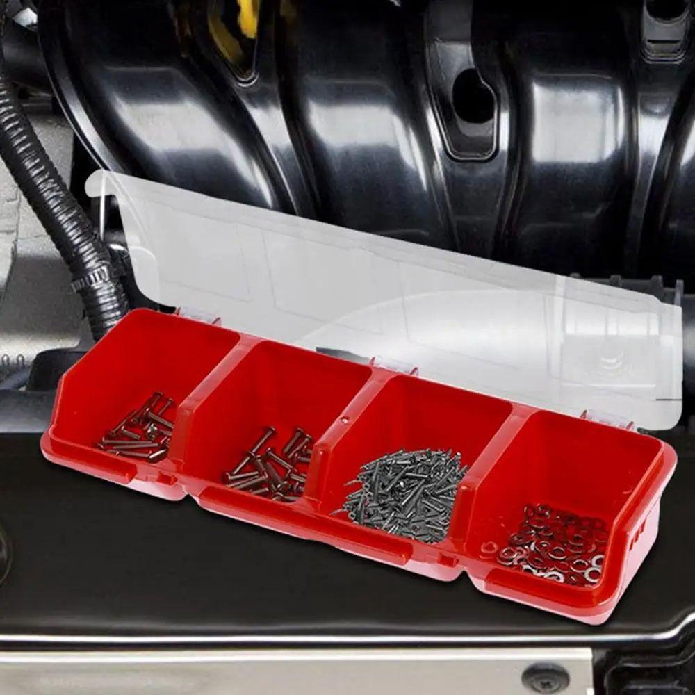 1Pcs Blue Red Screw Organizer Box with Lid Tool Part Container Bin New Parts Storage Box