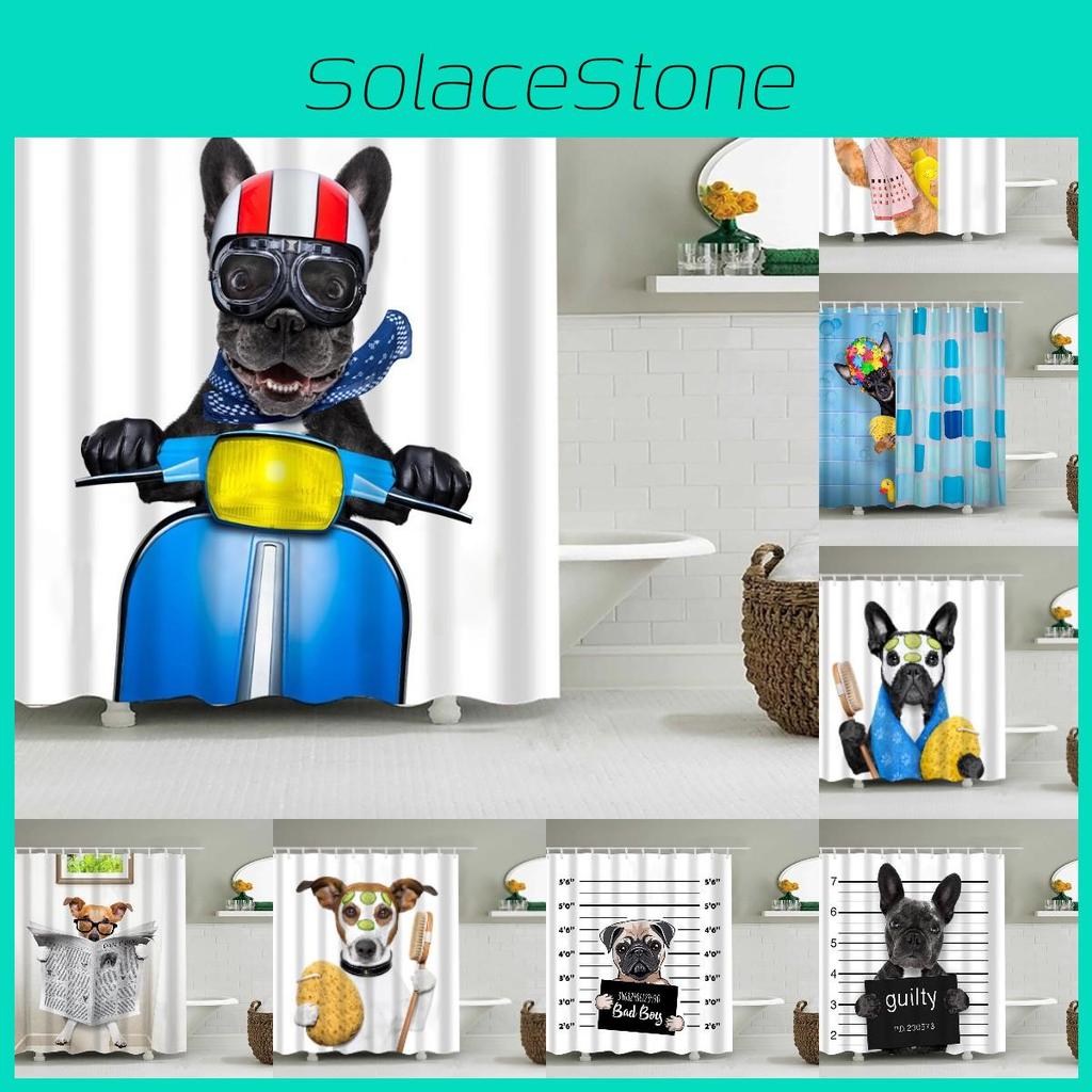 Милая шторка для душа с животными для собак и кошек, водонепроницаемая и прочная