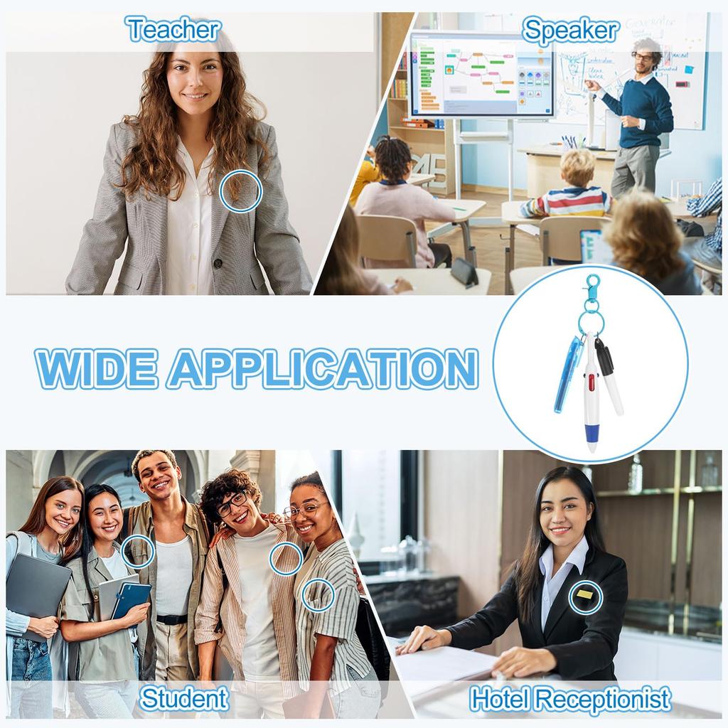 PATIKIL 3 шт. Мини-маркер Бейдж-ролик Ручка-маркер Масляный маркер для бейджей Выдвижной наконечник Шариковая ручка с клипсой-брелоком для офиса