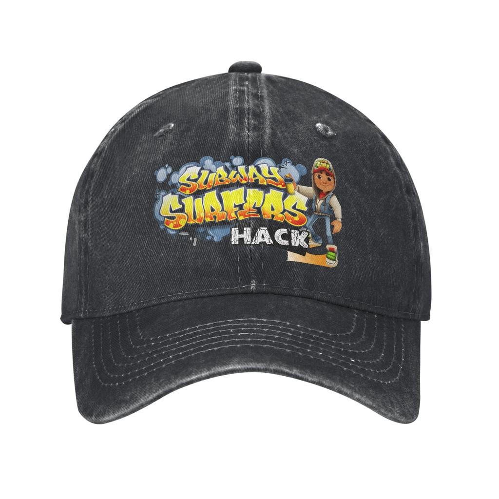 Unisex Subways Surfers funny game Logo Cap Wear Baseball Caps Vintage Trucker Hat Adjustable
