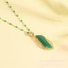 Beauty Waist Jade Necklace Women'S Retro Noble Ol Temperament Bamboo Collarbone Chain
