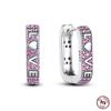 Серьги из серебра S925 Стиль Серия 'Сердце Любви' Женские Серьги-Кольца Праздничные Свадебные Изящные Украшения для Девочек Подарки