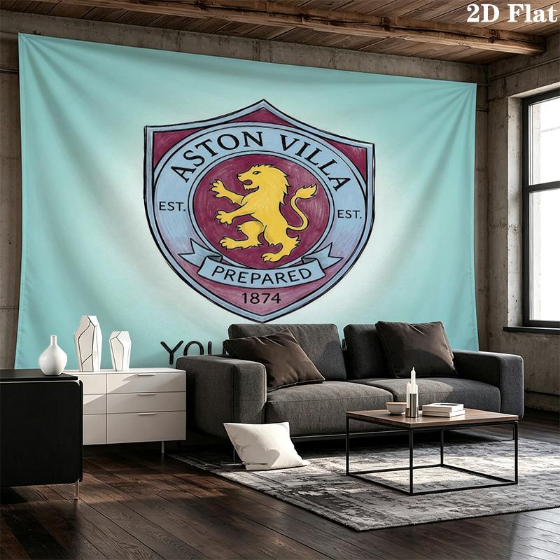 Custom Name Aston Villa2Printed Tapestry – Wall Hanging for Bedrooms, Dorms, and Home Decor
