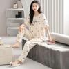 Летняя новая женская пижама, домашняя одежда, комплект для девочек, милые длинные брюки с короткими рукавами, домашняя одежда, корейская версия пижамы для отдыха