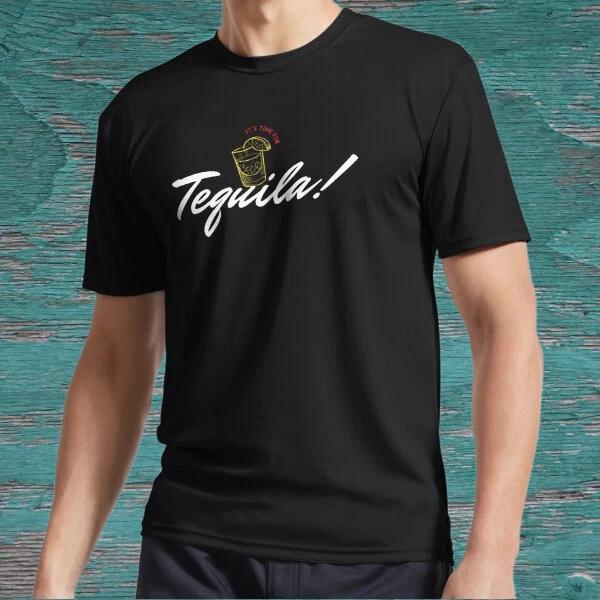 New It's time for Tequila Active Logo American T-Shirt Funny Size S to 5XL