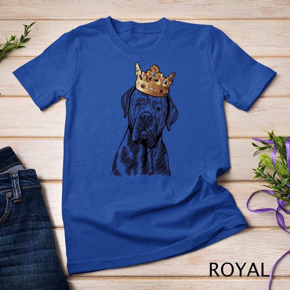 Cane Corso Dog Wearing Crown Unisex T-shirt 12