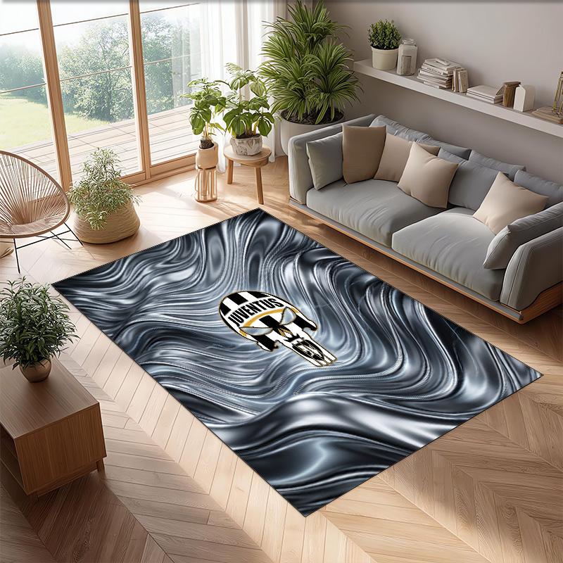 Фланелевый ковер с принтом ФК «Ювентус» Нескользящий Мягкий Полиэстеровый Напольный Ковер Декоративный Коврик для Спальни Гостиной Дивана